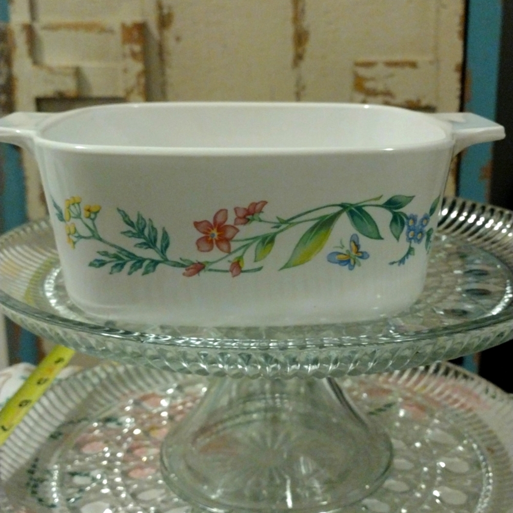 Vintage Corning Ware 1.5l casserole dish My Garden pattern no lid